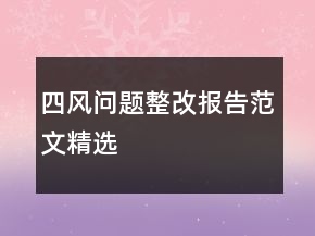 四風(fēng)問題整改報告范文精選