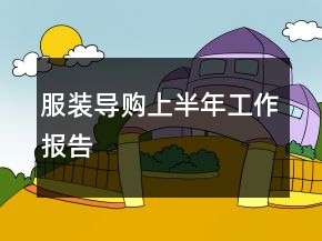 服裝導購上半年工作報告