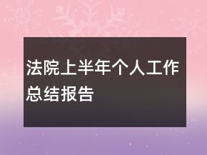 法院上半年個(gè)人工作總結(jié)報(bào)告