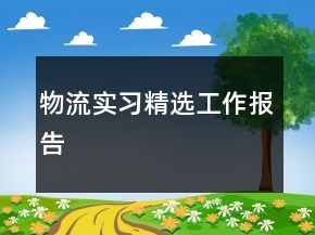 物流實習(xí)精選工作報告