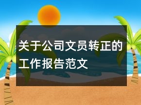 關(guān)于公司文員轉(zhuǎn)正的工作報告范文