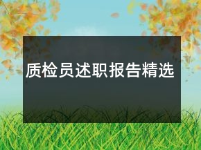 質(zhì)檢員述職報告精選