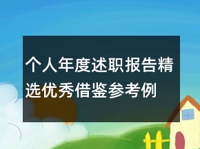 個(gè)人年度述職報(bào)告精選優(yōu)秀借鑒參考例文