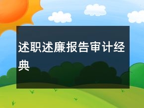 述職述廉報告審計經典