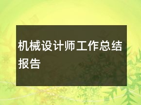 機(jī)械設(shè)計(jì)師工作總結(jié)報(bào)告
