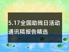 5.17全國助殘日活動通訊稿報告精選