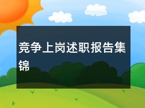 競(jìng)爭(zhēng)上崗述職報(bào)告集錦