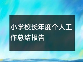 小學校長年度個人工作總結報告