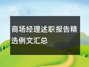 商場經(jīng)理述職報告精選例文匯總