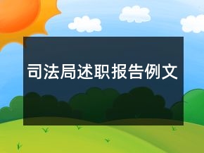 司法局述職報告例文