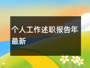 個人工作述職報告年最新