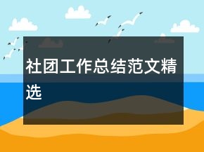 社團(tuán)工作總結(jié)范文精選