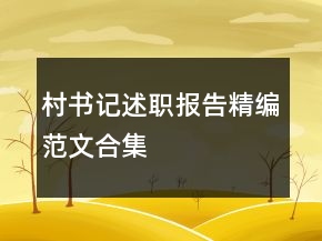 村書記述職報告精編范文合集