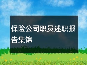 保險公司職員述職報告集錦