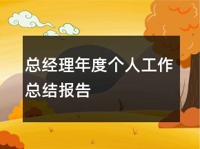 總經(jīng)理年度個人工作總結(jié)報告