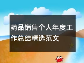藥品銷售個(gè)人年度工作總結(jié)精選范文
