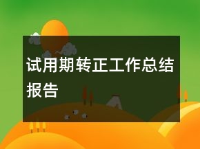 試用期轉(zhuǎn)正工作總結(jié)報(bào)告
