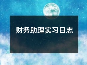 財(cái)務(wù)助理實(shí)習(xí)日志