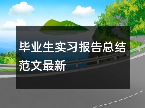 畢業(yè)生實習報告總結范文最新