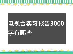 電視臺(tái)實(shí)習(xí)報(bào)告3000字有哪些