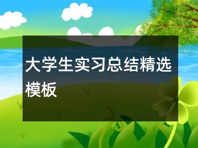 大學(xué)生實習(xí)總結(jié)精選模板