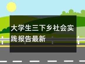 大學(xué)生三下鄉(xiāng)社會實(shí)踐報告最新