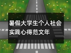 暑假大學(xué)生個(gè)人社會(huì)實(shí)踐心得范文年