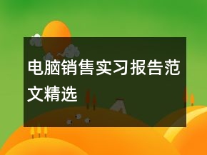 電腦銷售實(shí)習(xí)報(bào)告范文精選
