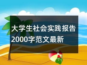 大學生社會實踐報告2000字范文最新