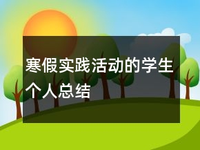 寒假實(shí)踐活動(dòng)的學(xué)生個(gè)人總結(jié)