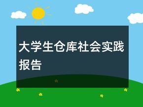 大學(xué)生倉庫社會實踐報告