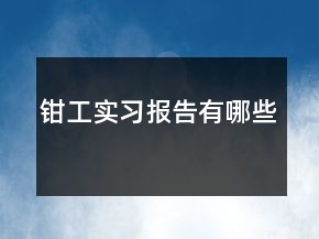 鉗工實(shí)習(xí)報(bào)告有哪些