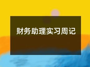 財(cái)務(wù)助理實(shí)習(xí)周記