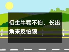 初生牛犢不怕，長出角來反怕狼