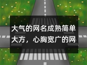 大氣的網(wǎng)名成熟簡(jiǎn)單大方，心胸寬廣的網(wǎng)名246條
