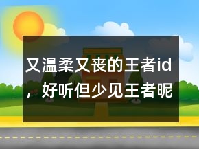 又溫柔又喪的王者id，好聽但少見王者昵稱215條