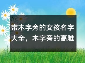 帶木字旁的女孩名字大全，木字旁的高雅女孩名字235條