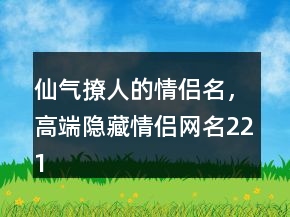 仙氣撩人的情侶名，高端隱藏情侶網(wǎng)名221條