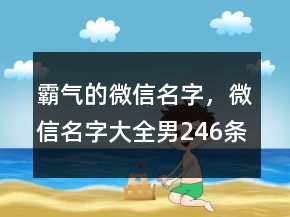 霸氣的微信名字，微信名字大全男246條