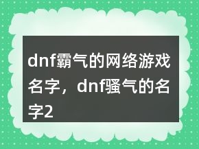 dnf霸氣的網(wǎng)絡(luò)游戲名字，dnf騷氣的名字201條