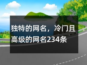 獨(dú)特的網(wǎng)名，冷門(mén)且高級(jí)的網(wǎng)名234條