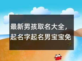 最新男孩取名大全，起名字起名男寶寶免費(fèi)228條