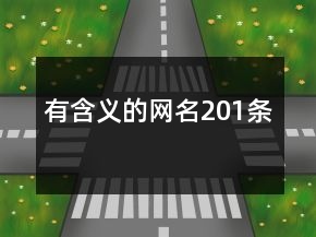 有含義的網(wǎng)名201條