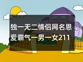獨一無二情侶網名恩愛霸氣一男一女211條