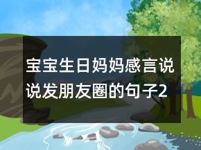 寶寶生日媽媽感言說(shuō)說(shuō)發(fā)朋友圈的句子219條