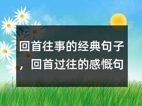 回首往事的經典句子，回首過往的感慨句子249條