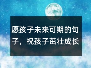 愿孩子未來可期的句子，祝孩子茁壯成長的句子200條