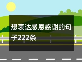想表達感恩感謝的句子222條