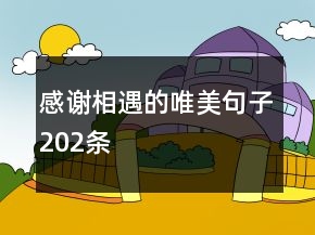 感謝相遇的唯美句子202條