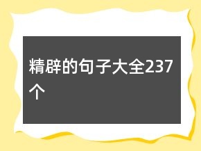 精辟的句子大全237個(gè)